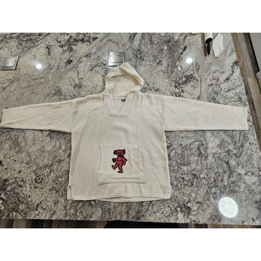 Vtg Greatful Dead Baja Have A Greatful Day Pull Over Hoodie Sz Xl